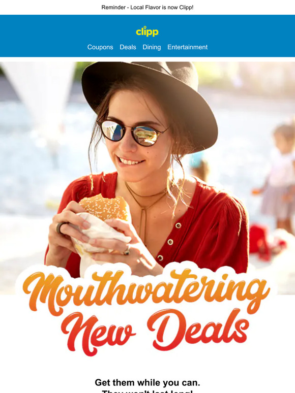 Get a taste of NEW Deals at Clipp.com