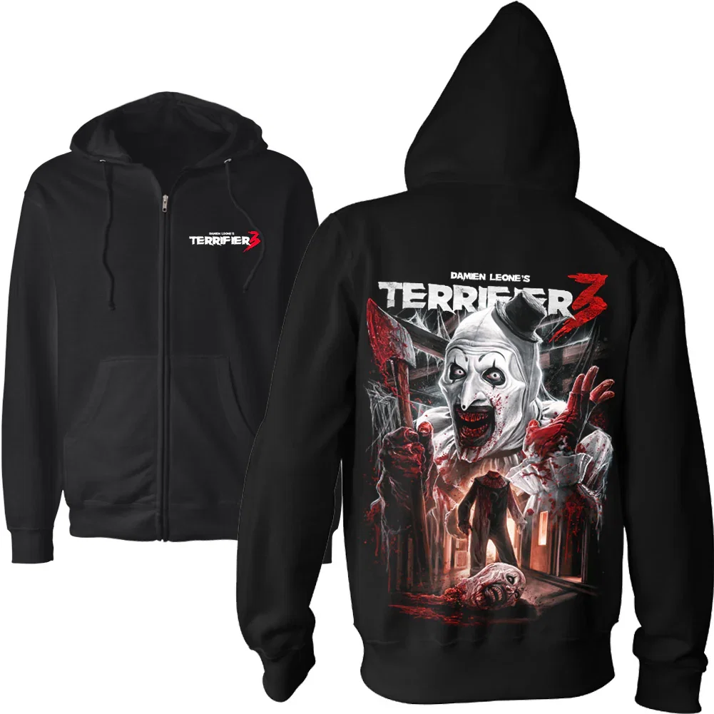 Terrifier 3 Heads Will Roll Zip Hoodie