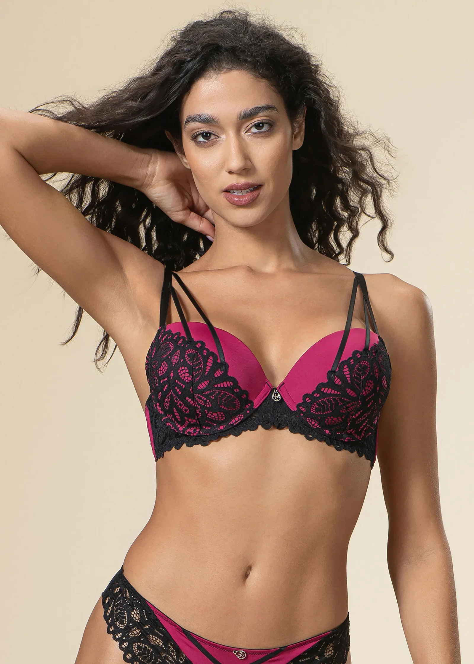 Image of ELOISE Sexy Lace Underwired Demi Bra