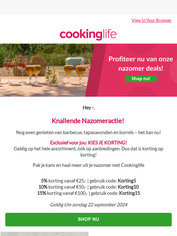 Vandaag, korting naar keuze, welke kies jij?