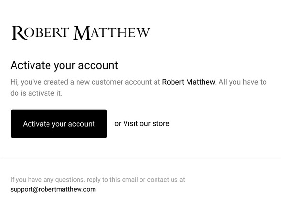 Customer account activation