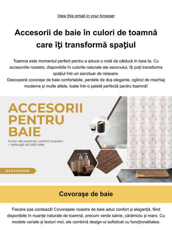 Accesorii de baie în culori de toamnă – Descoperă-le acum!