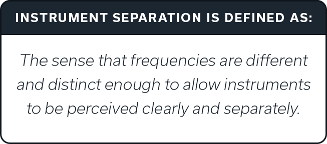 INSTRUMENT SEPARATION