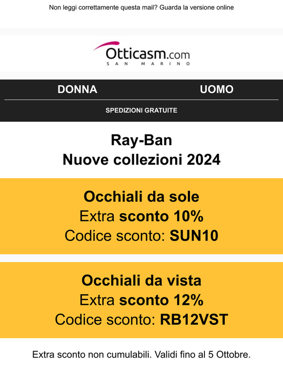 👉 Scopri la nuova collezione Ray-Ban + Extra Sconto
