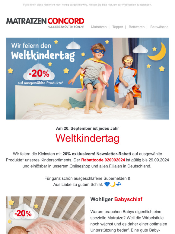 Weltkindertag: exklusiver 20% Newsletter-Rabatt 💙