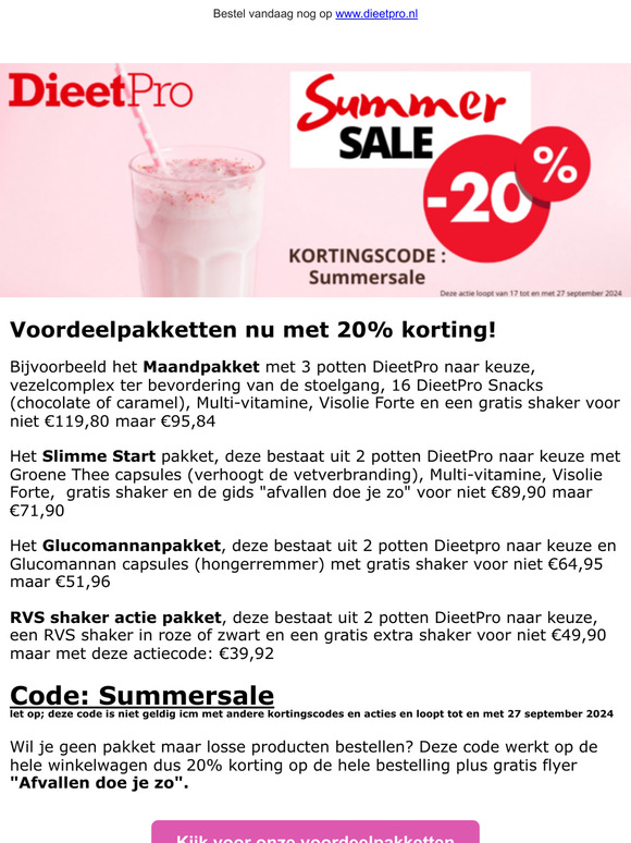 Summer Sale 20% korting!