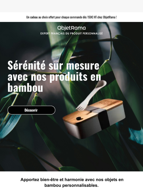 🌿 Un quotidien apaisant commence avec nos objets en bambou personnalisés ✨