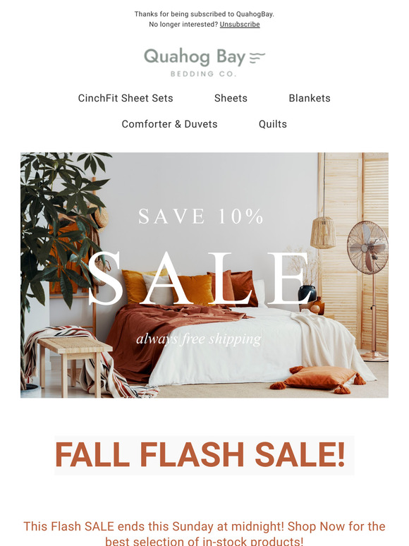 HURRY! ITS A FALL FLASH SALE! 10% OFF YOUR CART!