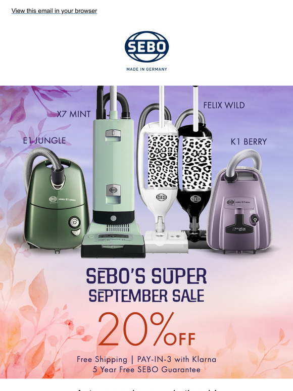 SEBO Super September Sale! 🎉
