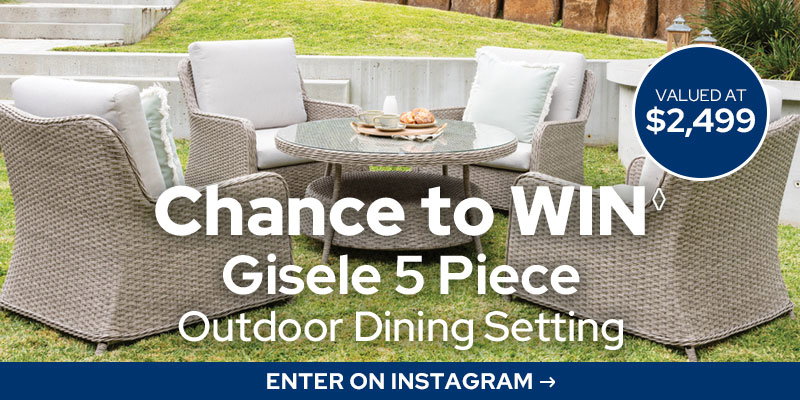 Enter for your chance to win Gisele 5PC Outdoor Dining Setting