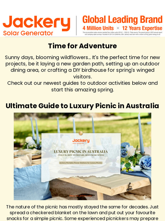 Embrace Spring with Jackery - Newest Outdoor Guides Attached! 🏕️