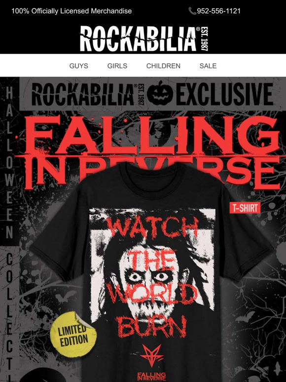 FALLING IN REVERSE Exclusive Halloween T On Sale NOW! 🔥