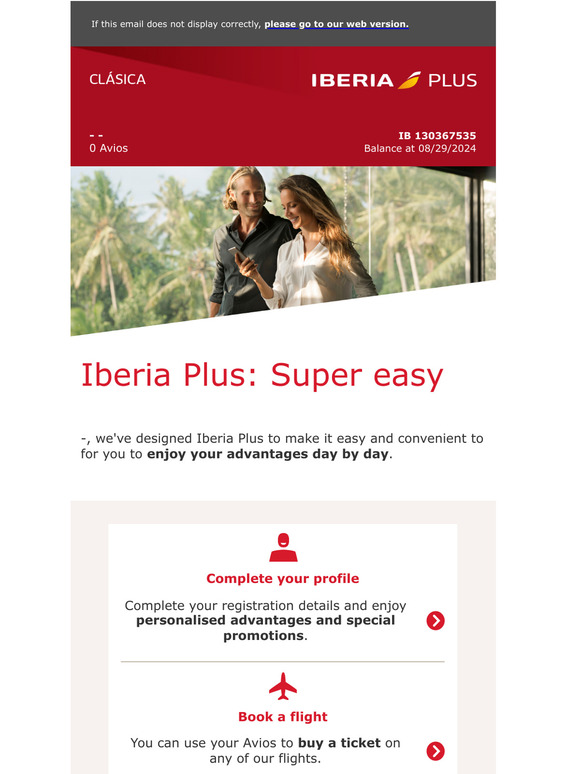 —, use your Iberia Plus advantages