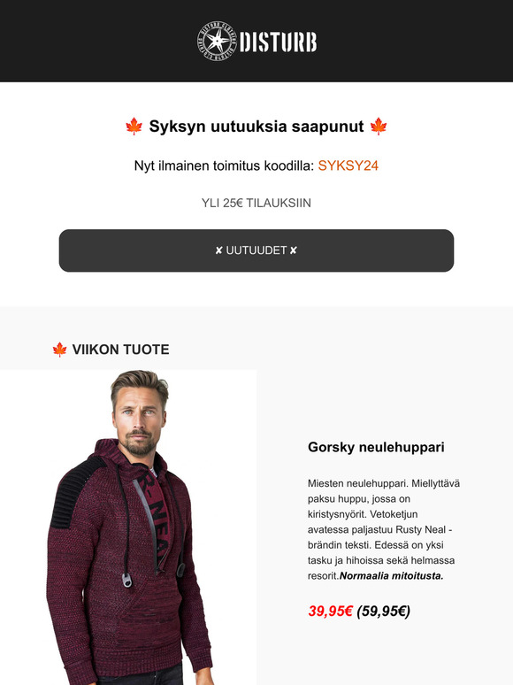 🍁 Syksyn uutuuksia 🍁 Ilmainen toimitus koodilla.
