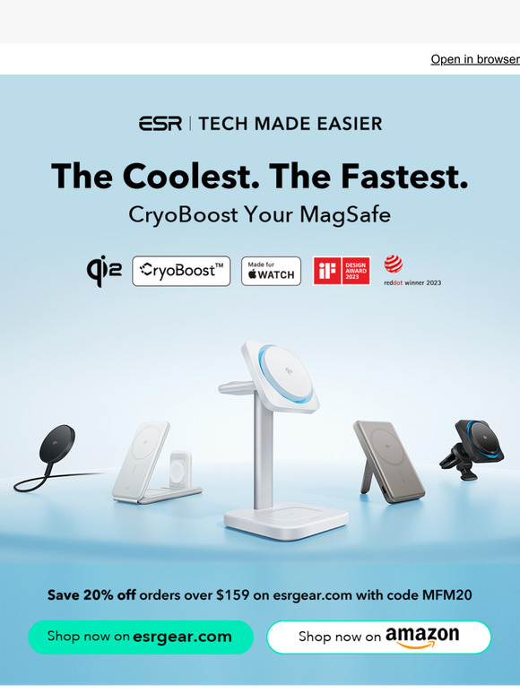 Get the fastest charging for your new iPhone with Cryoboost | ESR