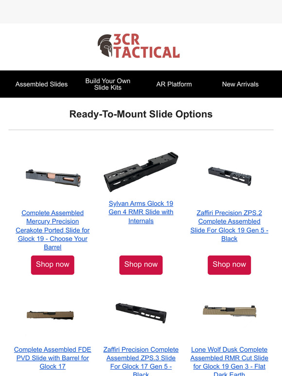 New Glock Assembled Slide Options In Stock