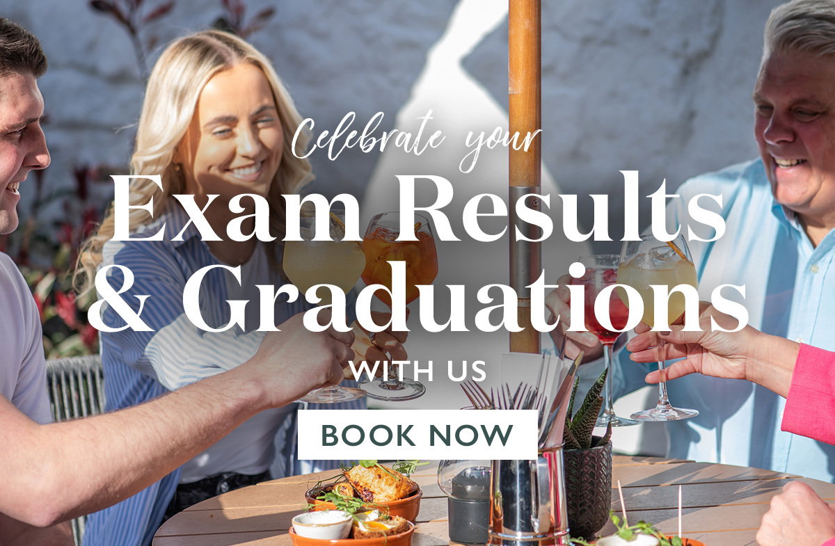 Celebrate your exam results and graduations with us