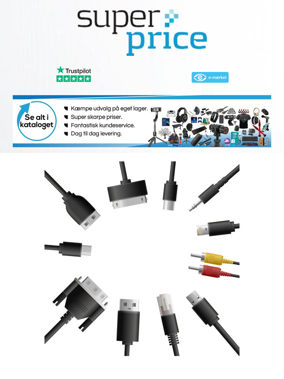 Undgå lavt batteri! Kæmpe udvalg af opladere og powerbanks til hjem og kontor 🔌