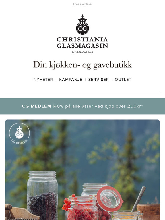 40% på Norgesglasset og flere av våre bestselgere! 🥳