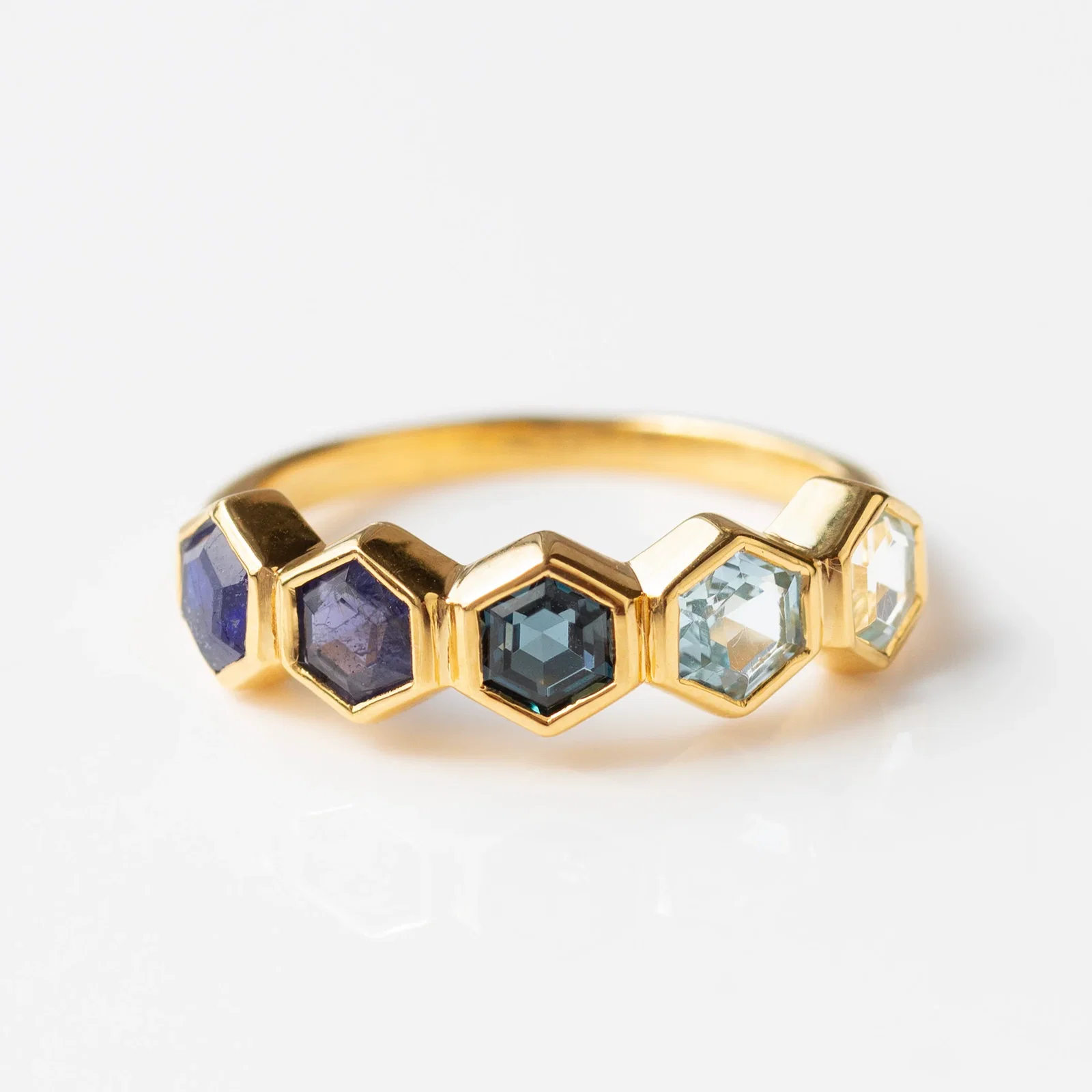 Image of Stevie Ombre Hexagon Ring