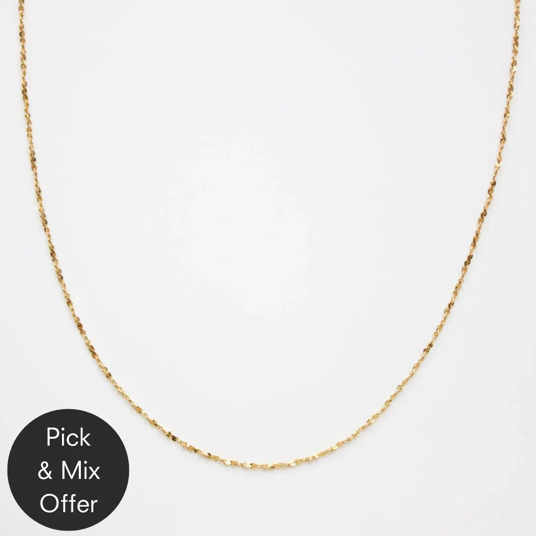 Image of Gold Vermeil Long Twist Chain