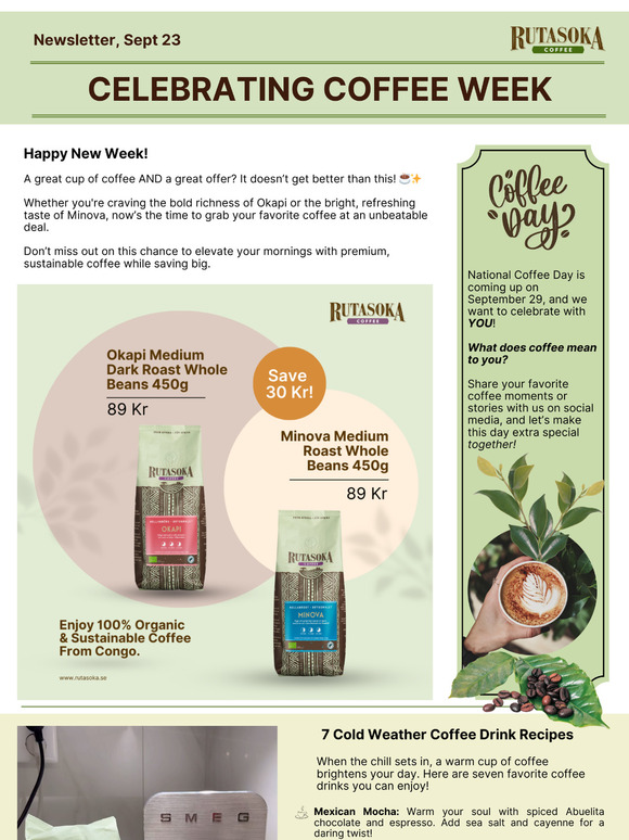 Happy Coffee Week !! ☕🌱 Save 30 Kr!