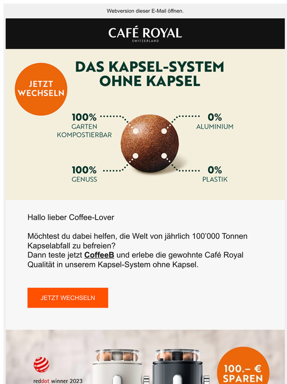 💰100,- € Rabatt für nachhaltigen Kaffeegenuss ☕🌱
