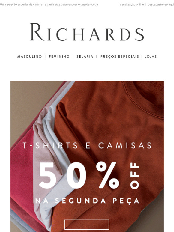 SALE | 50% OFF na segunda peça