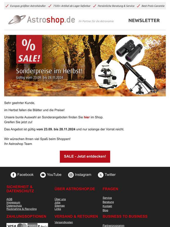 🍁 Herbst Sale 🍁