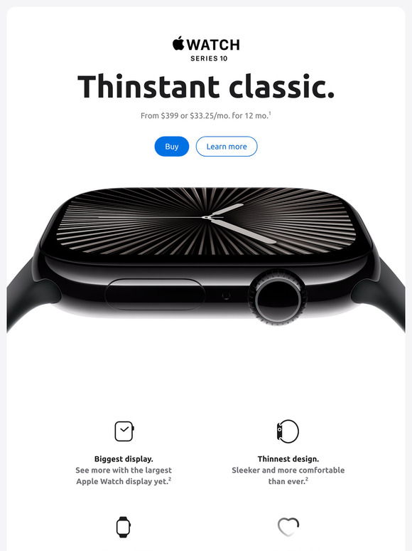 Introducing the all-new Apple Watch Series 10. And a new finish for Apple Watch Ultra 2.