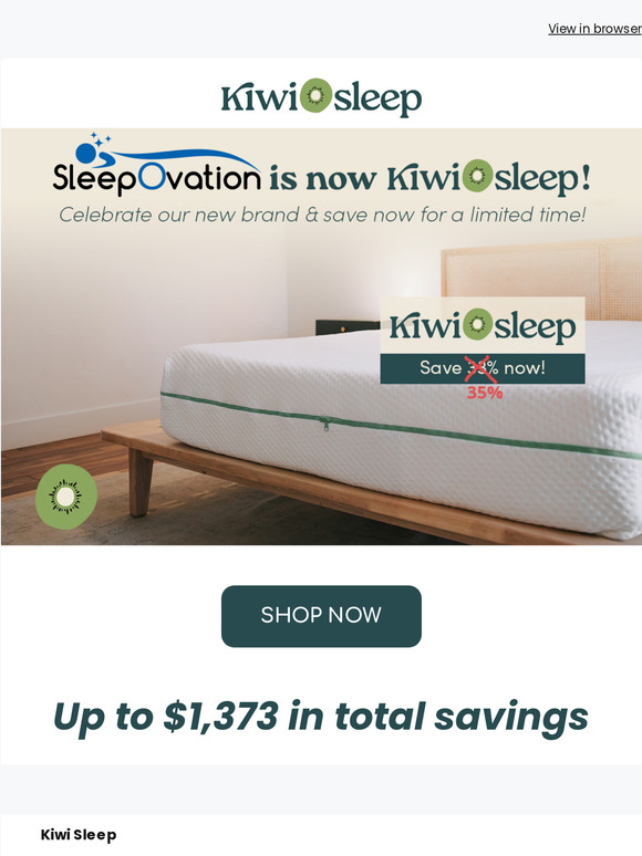SleepOvation is now Kiwi Sleep🎉