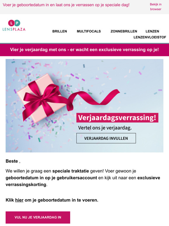Vier je verjaardag met ons - er wacht een exclusieve verrassing op je!🎁