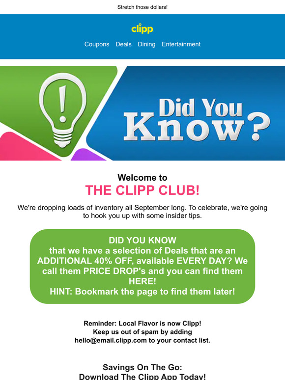 Insider info to make the most of your Clipp experience!