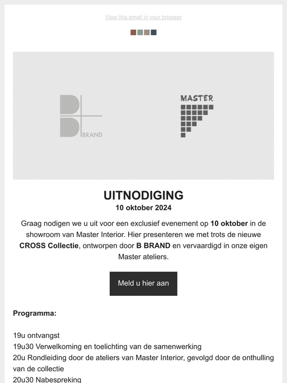UITNODIGING: B Brand x Master Interior