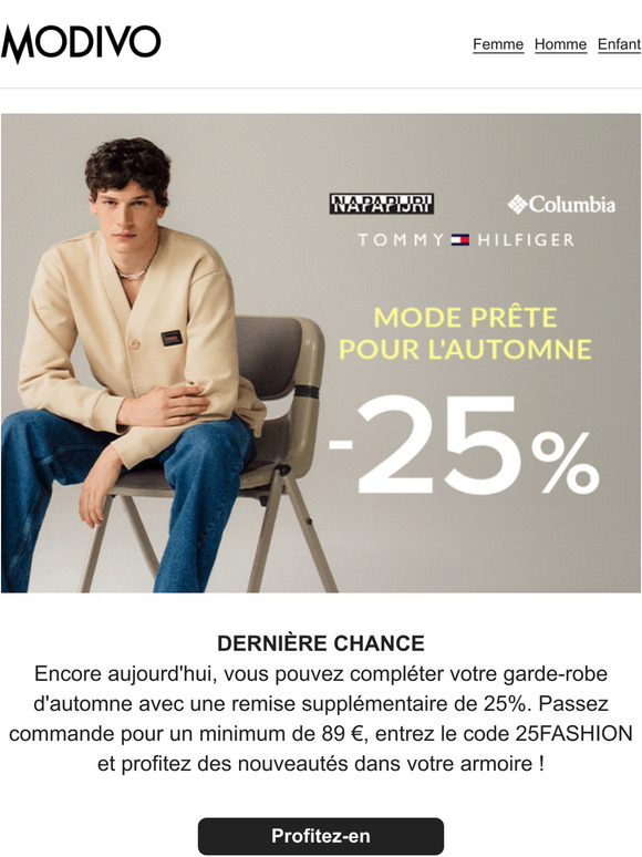 25% de remise encore aujourd'hui »