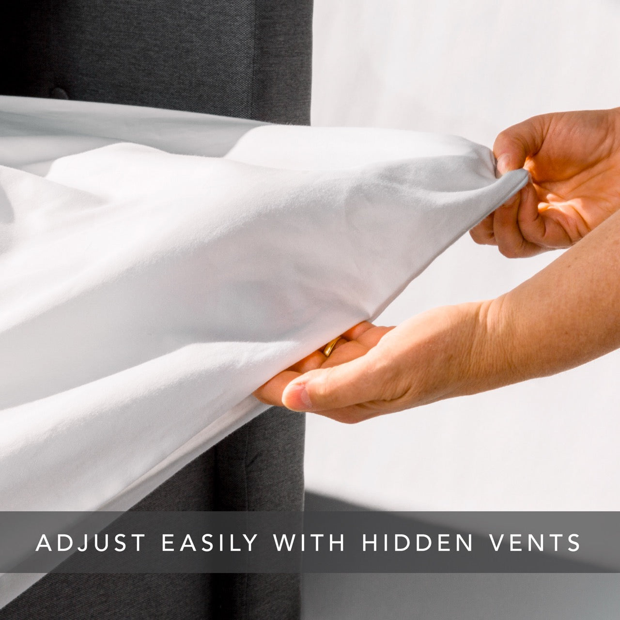 Adjust easily with hidden vents