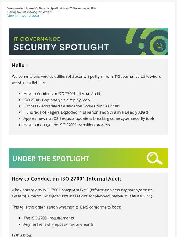 IT Governance: How to Conduct an ISO 27001 Internal Audit | Milled