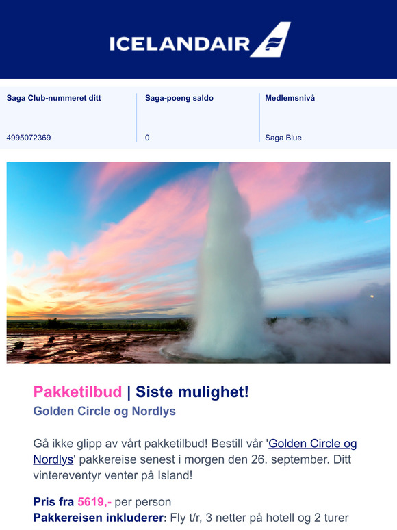 Pakketilbud | Siste mulighet!