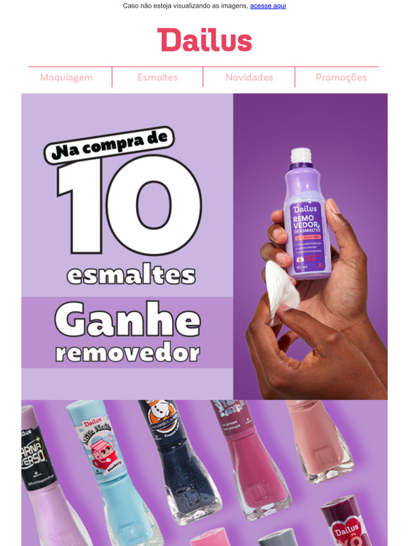 Promoção Imperdível: Compre 10 Esmaltes e Ganhe um Removedor!﻿💅