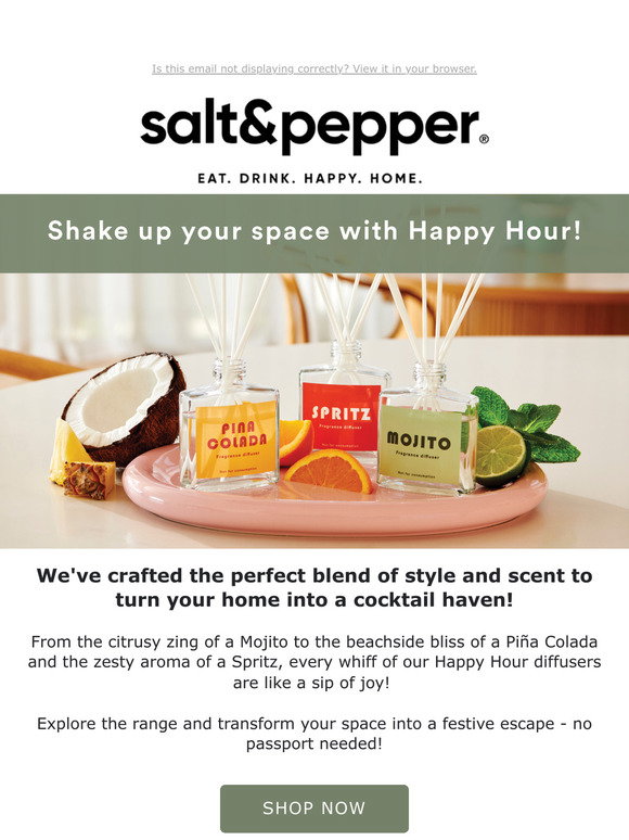 Saltandpepper: NEW cocktail-inspired diffusers have landed! | Milled