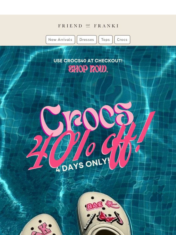 CROCS 40% OFF. QUICK 💥
