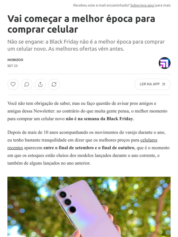 Vai começar a melhor época para comprar celular
