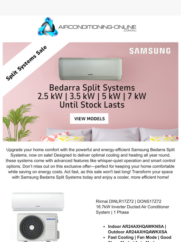 Samsung Bedarra Split Systems on Sale – Limited Stock! Anticipate the Heat