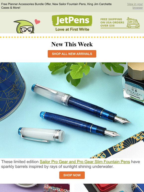 JetPens: Free Planner Accessories Bundle Offer, New Sailor Fountain ...