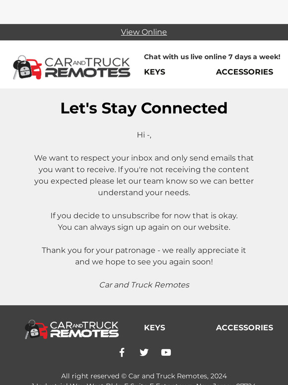 Do You Want to Stay Subscribed?