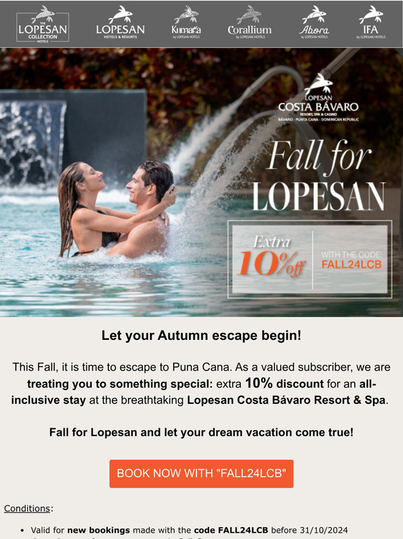 🍁 Fall for Lopesan Costa Bávaro 🤎