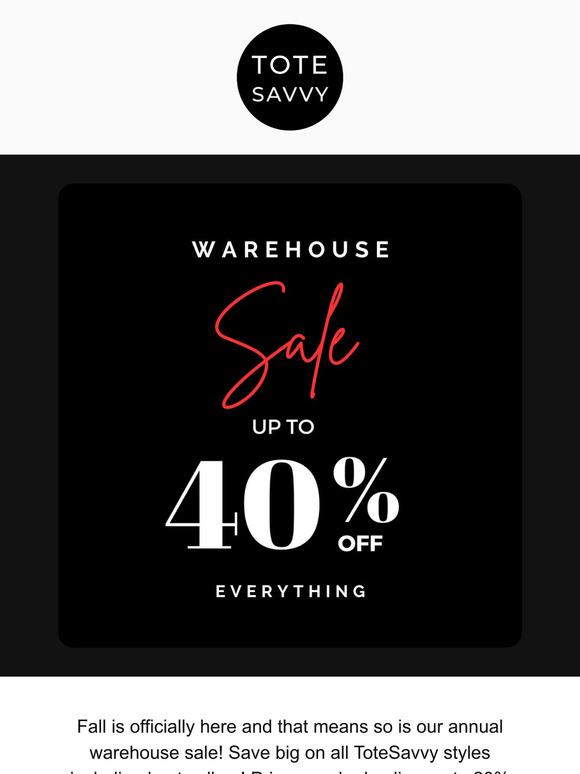 Our Fall Warehouse Sale Is Here! 🛍️ ⭐️