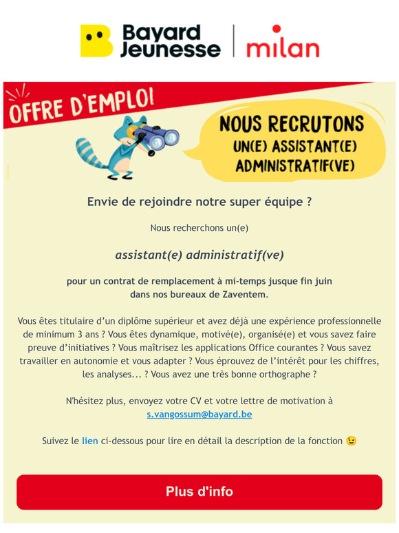 [JOB] Rejoignez notre équipe !