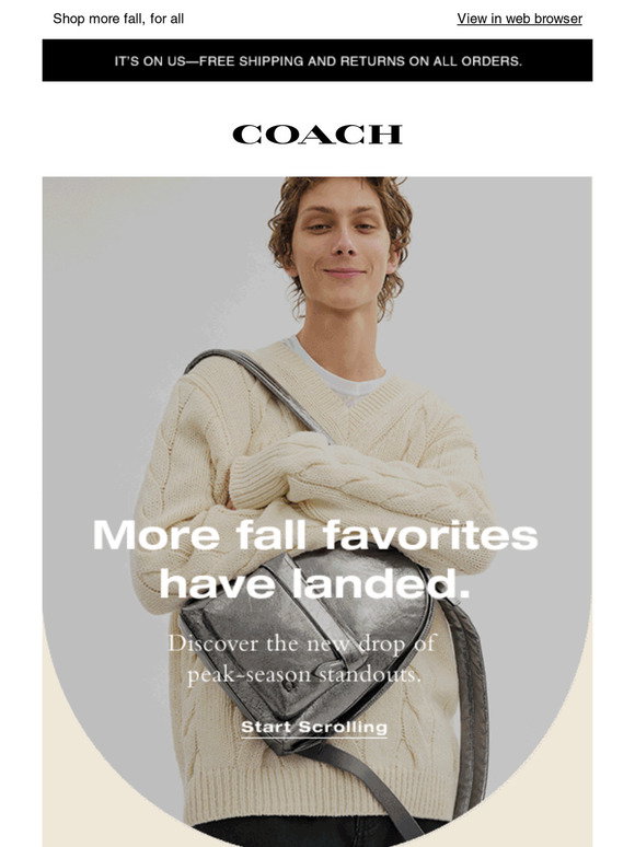 Coach: The peak-season drop is here. | Milled