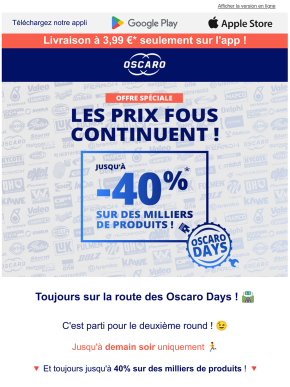 Profitez des Oscaro Days pour entretenir votre auto ✨